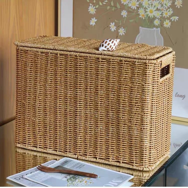Women Multifunctional Rattan Basket with Lid Stornfield
