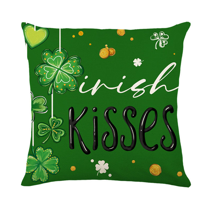 Shamrock Gnome Decorative Cotton-Linen Throw Pillow Covers Pack