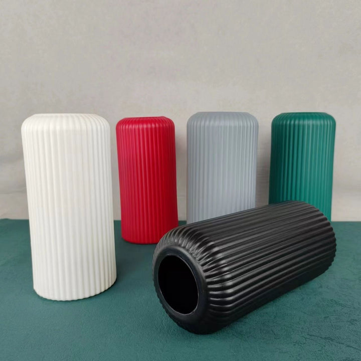 Modern Ribbed Ceramic Vase Stornfeild