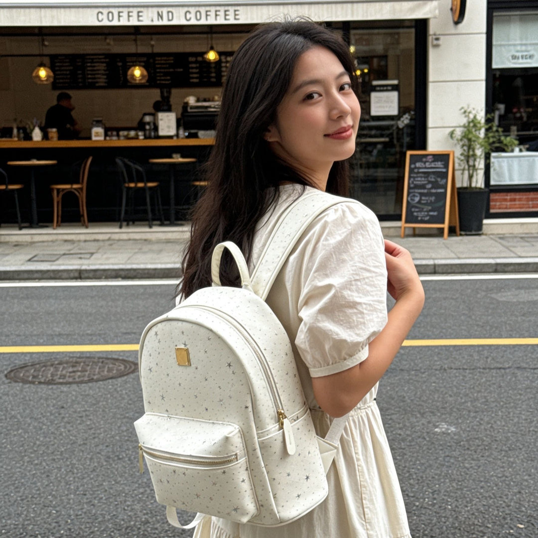 Women's Star-Patterned Mini Backpack Stornfield