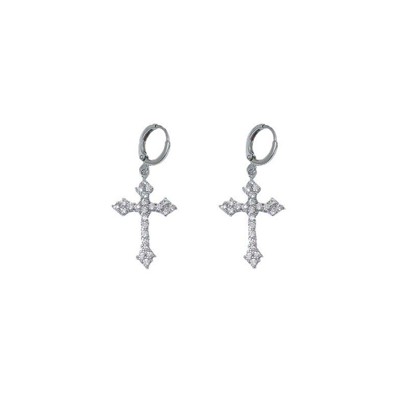 Elegant Cross Earrings with Sparkling Stones Stornfield