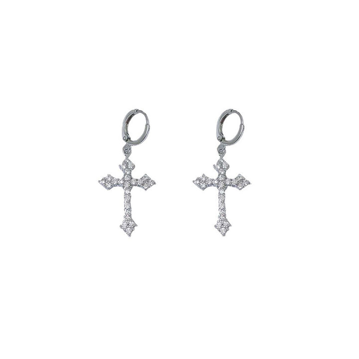 Elegant Cross Earrings with Sparkling Stones Stornfield