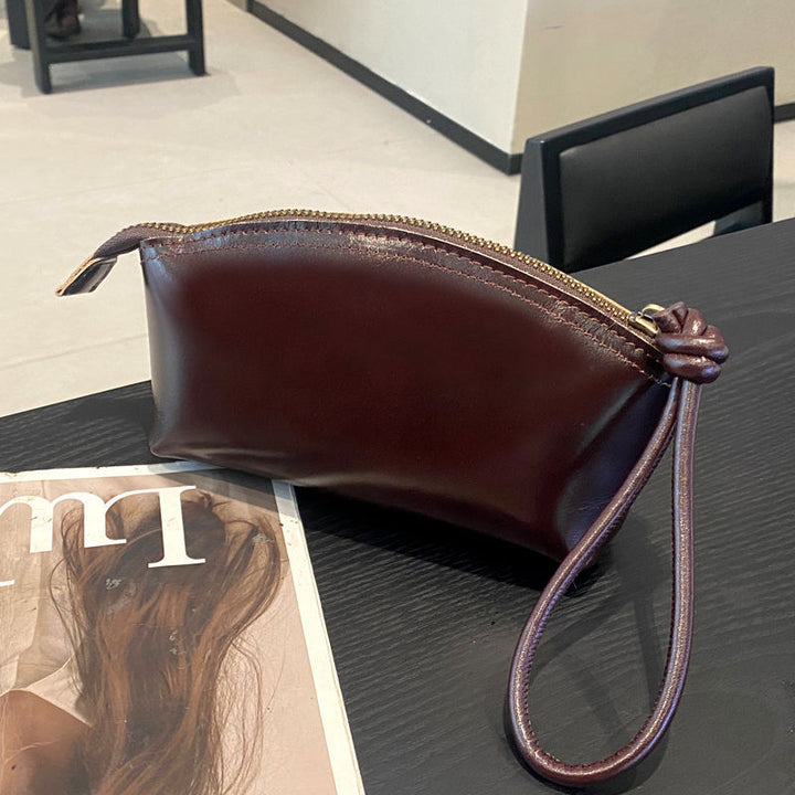 Sleek Faux Leather Zippered Cosmetic Bag Stornfield