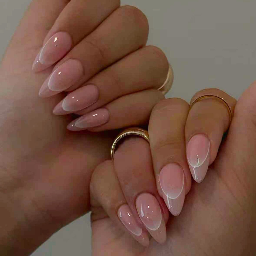 Luxurious artificial nail set with elegant French design Stornfield