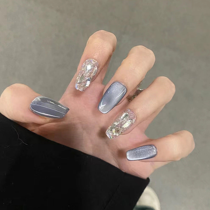 Glamorous Crystal-Embellished Press-On Nail Tips Stornfield