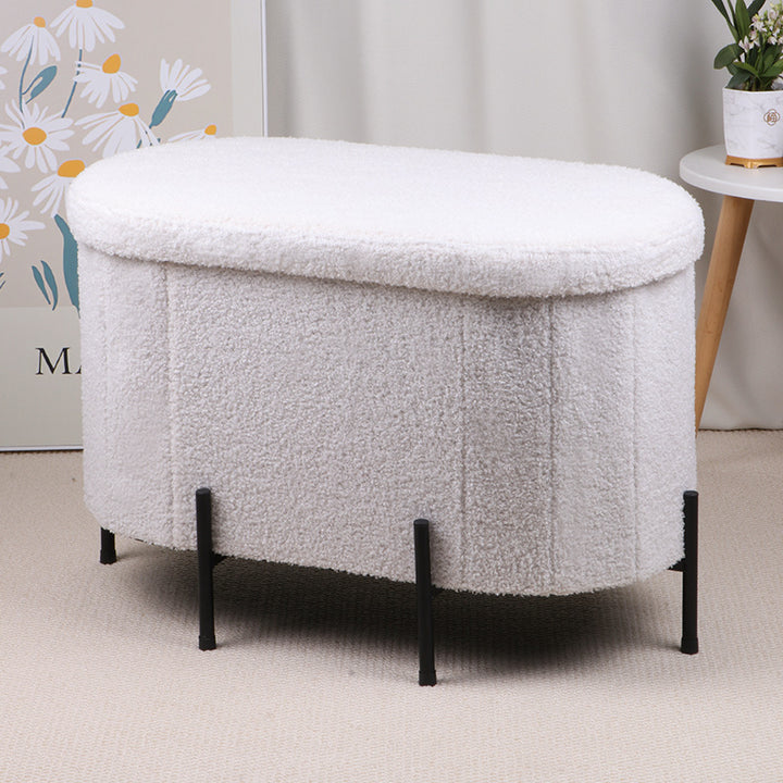 Plush Storage Ottoman Stornfield