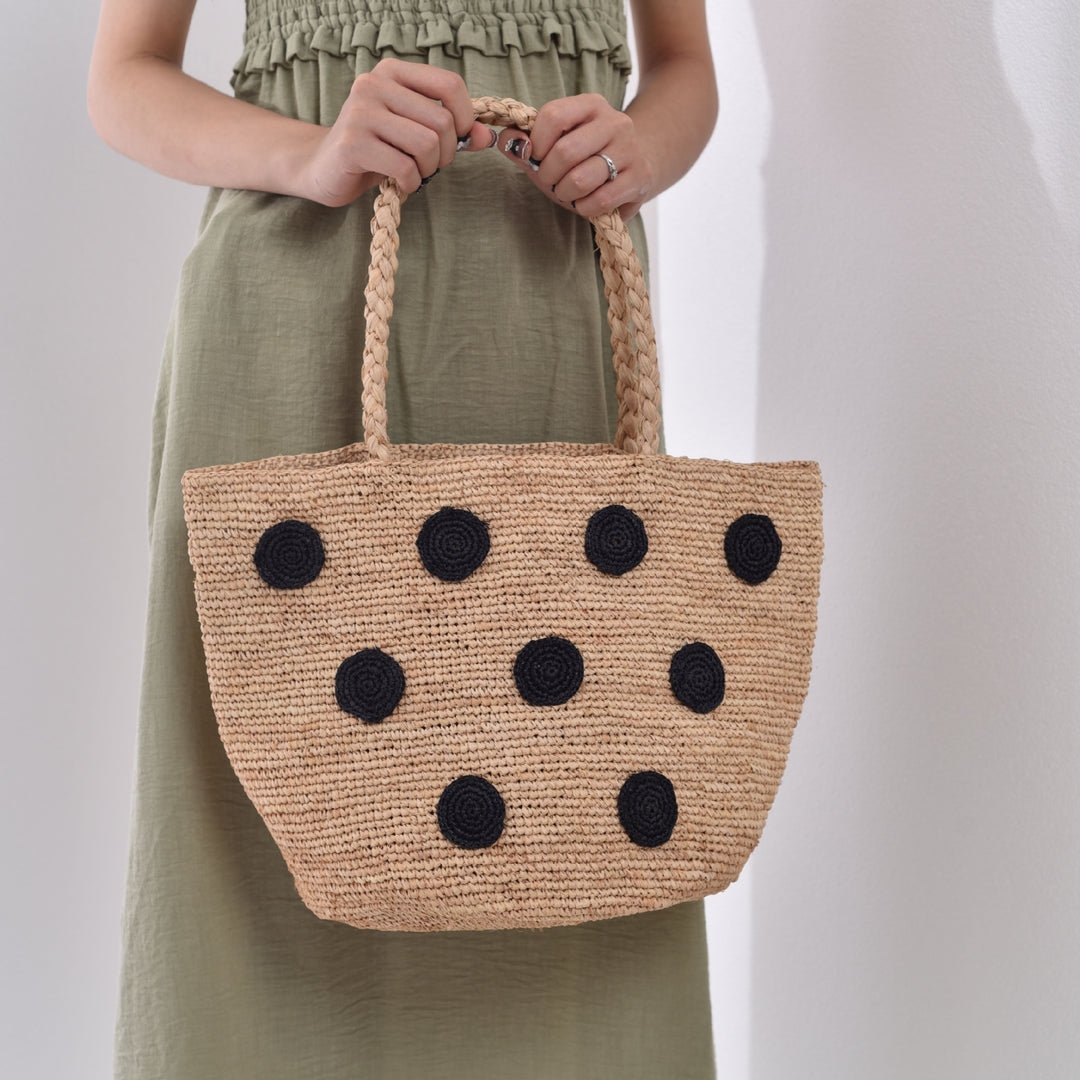 Handcrafted tote bag with colored appliques Stornfield