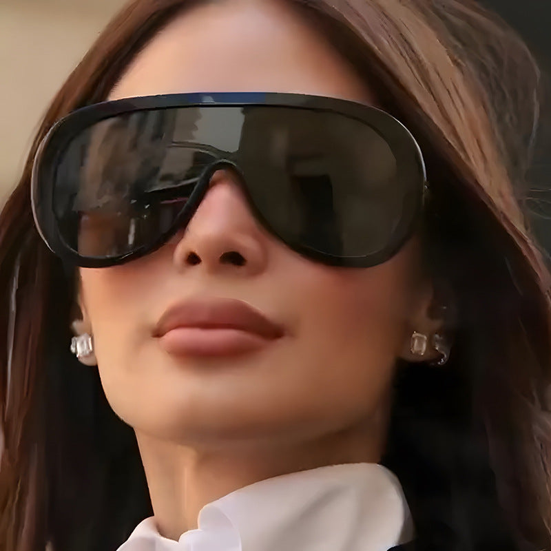 Women’s futuristic sports sunglasses with wide lens and UV protection Stornfield