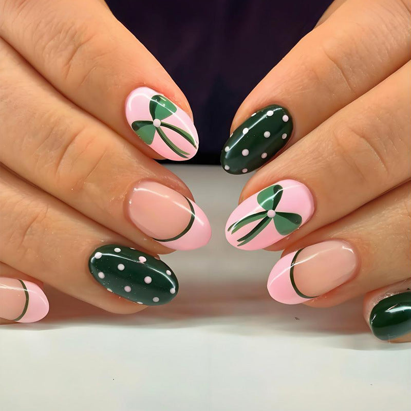 Art nail set with floral accents and playful designs Stornfield