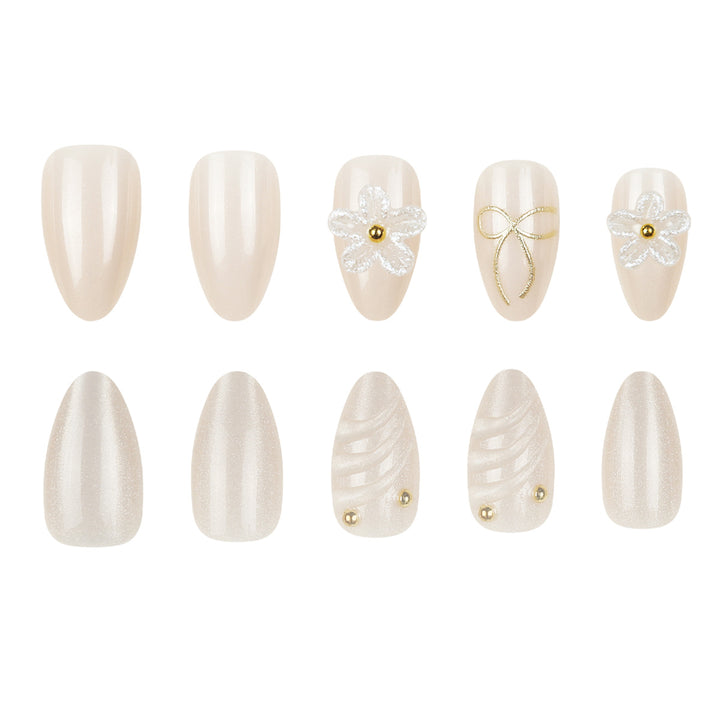 Floral and Artistic Press-On Nail Set Stornfield