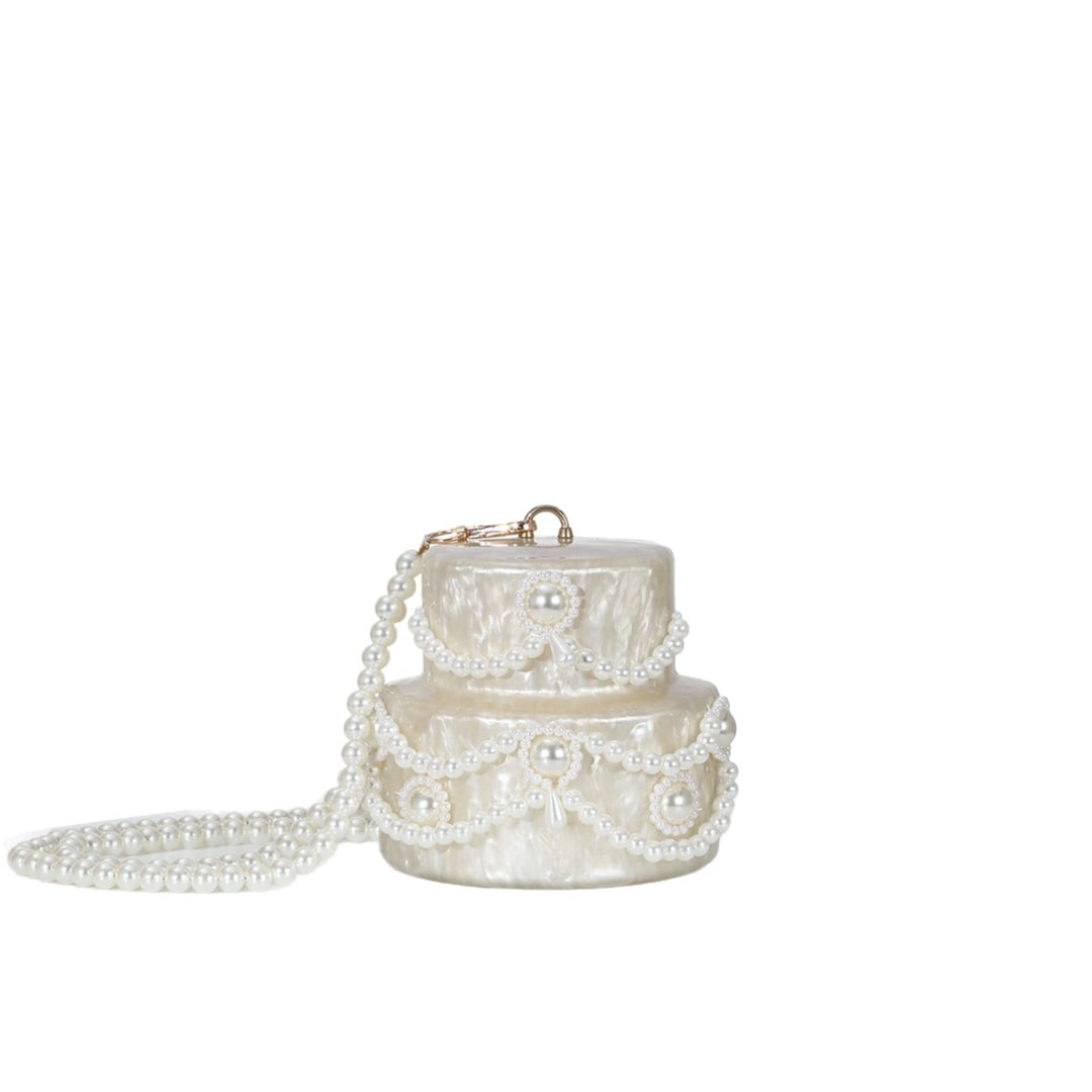 Pearl-Embellished Evening Wristlet
