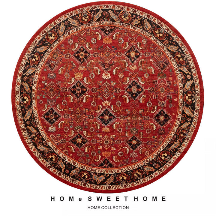 Vintage-Inspired Round Area Rug