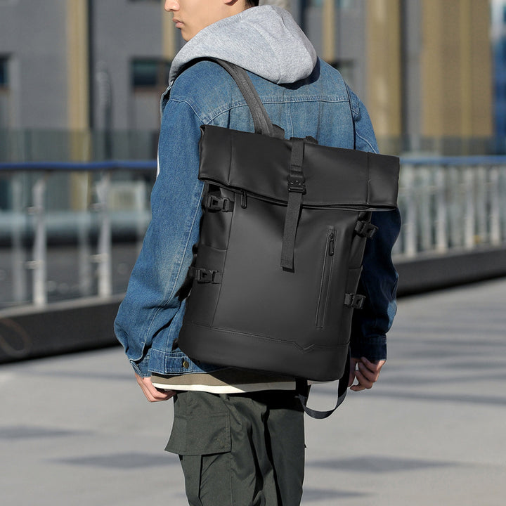 Stylish rolltop backpack with versatile organization compartments Stornfield