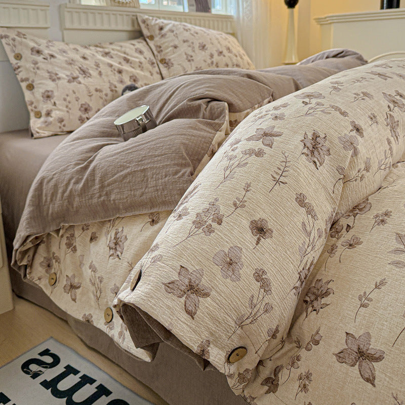 Floral Embroidered Bedding Set