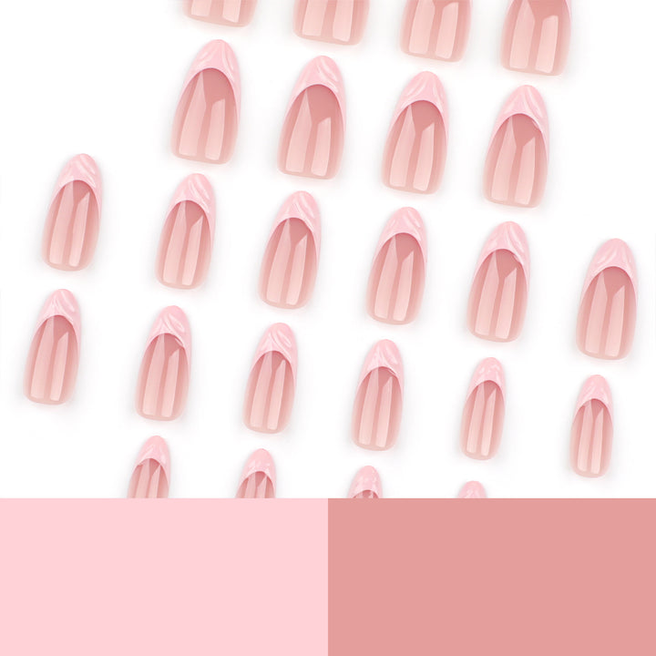 Nail art in elegant French tip design Stornfield