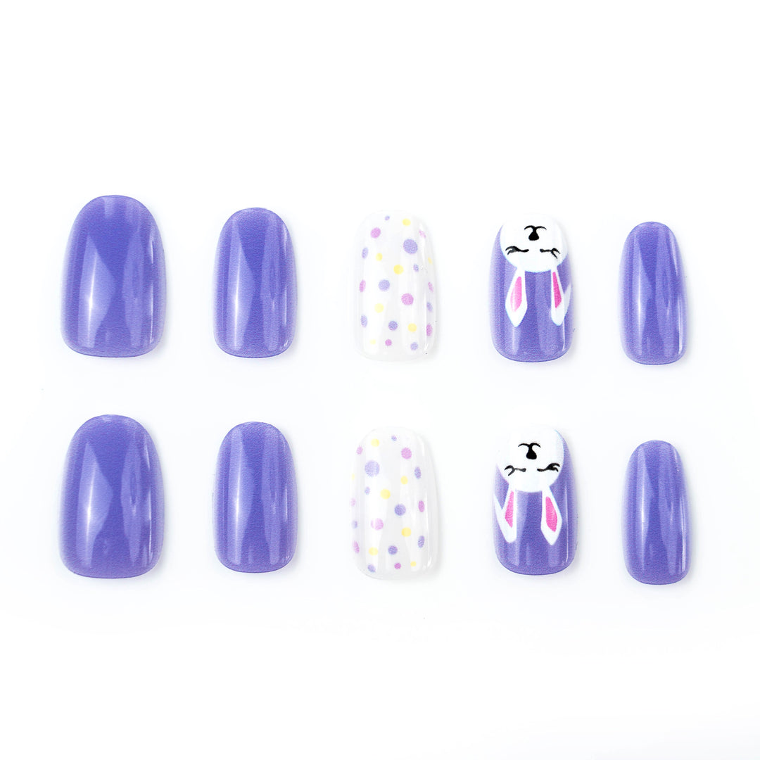 Playful Bunny-Themed Press-On Nails