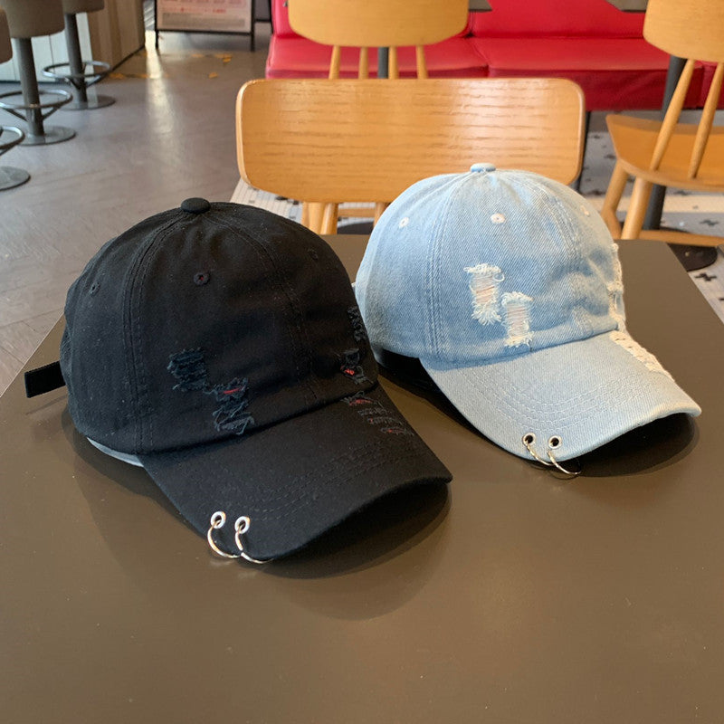 Unisex Distressed Cotton Adjustable Baseball Cap Stornfield