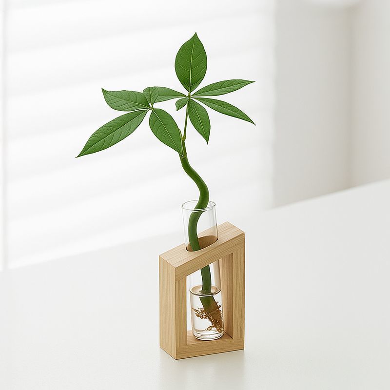 Elegant Glass Plant Holder Set for Home Decor
