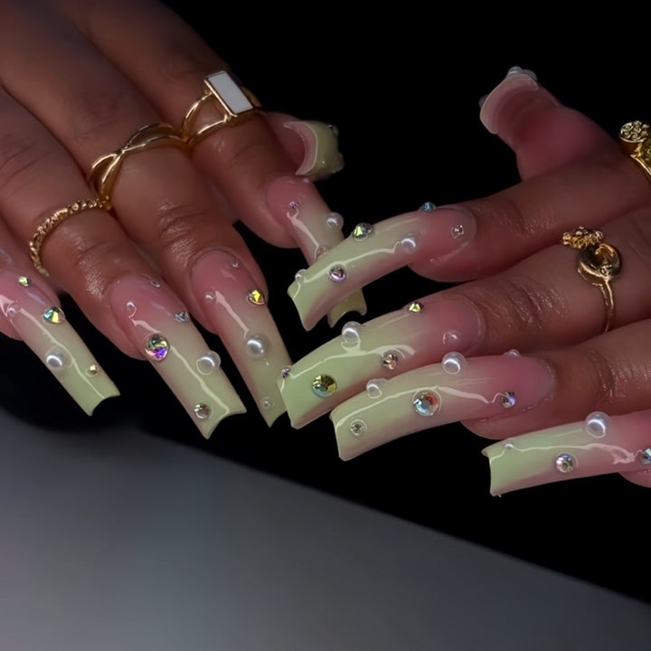 Artistic Long-Length Press-On Nail Art Stornfield