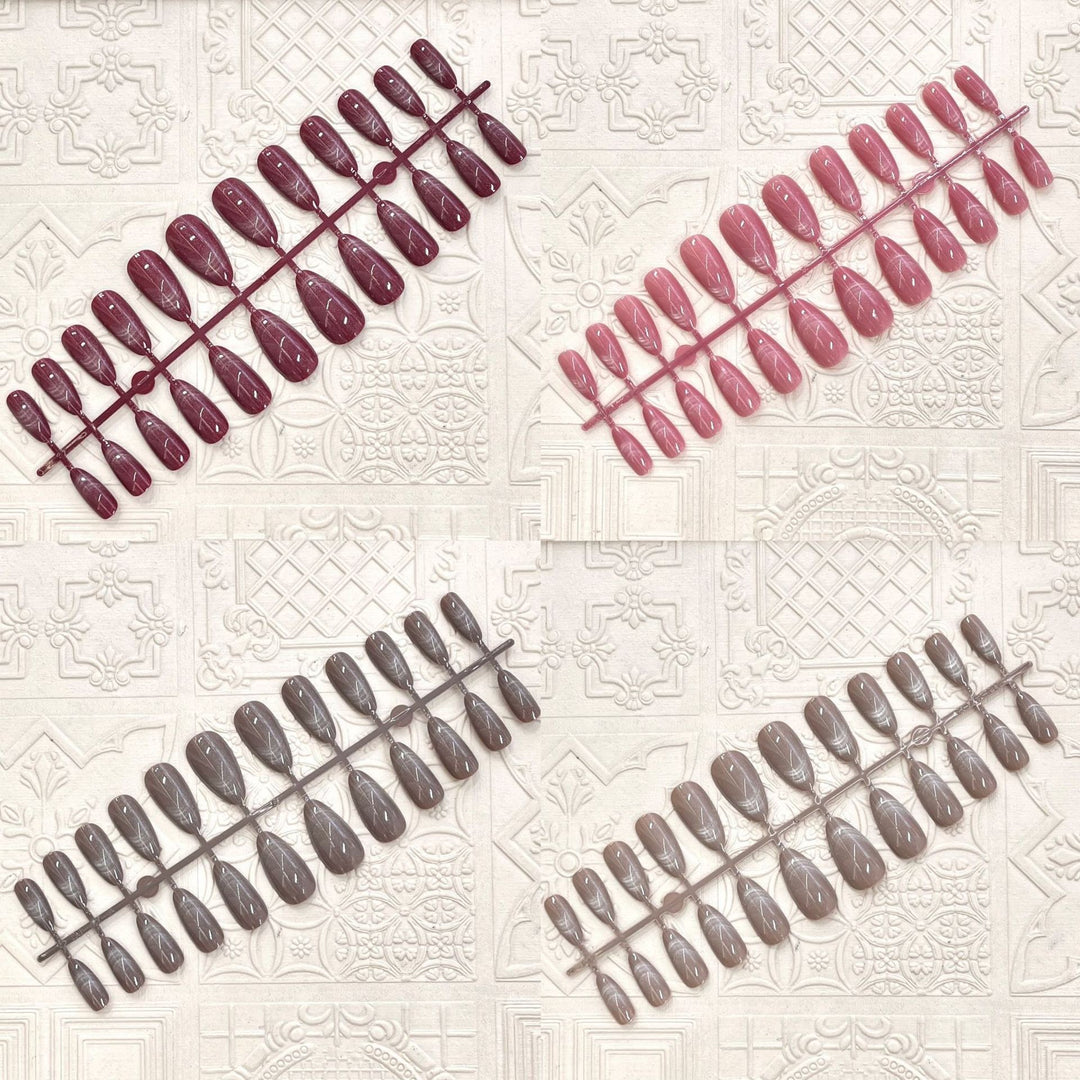 Glossy Elegant Almond-Shaped Press-On Nails Stornfield