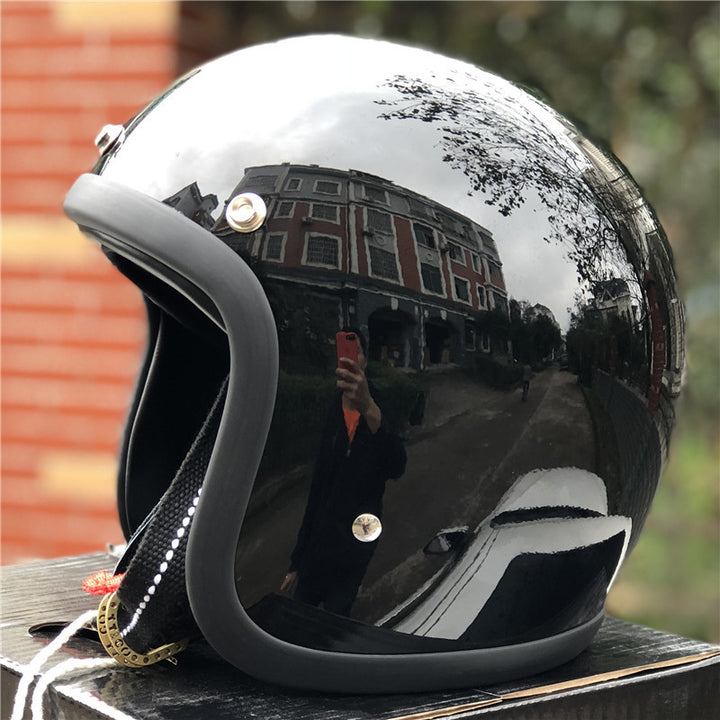 Retro Open-Face Motorcycle Helmet Stornfield