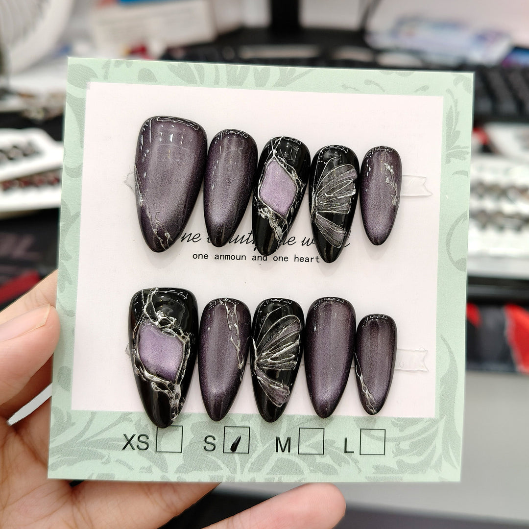 Decorative Stiletto Press-On Nail Set Stornfield