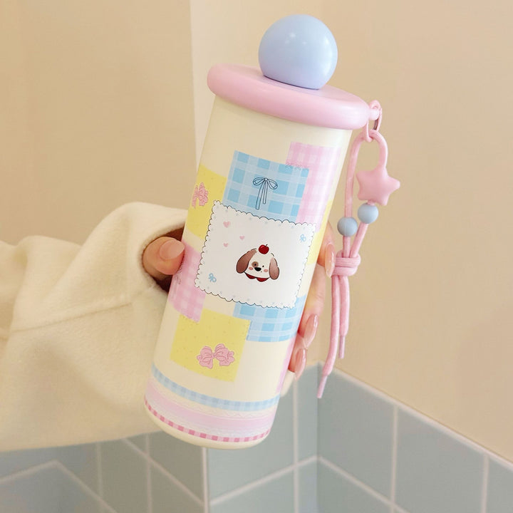 Women's insulated drinking bottle with practical carrying strap and cute animal motif Stornfield