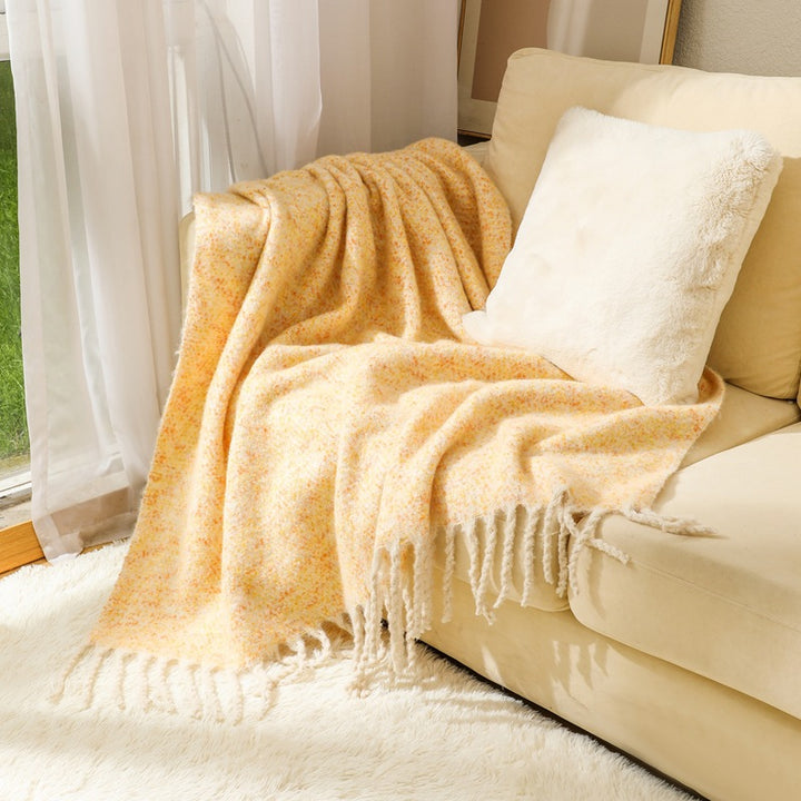 Ladies elegant and cozy blanket with fringes Stornfield