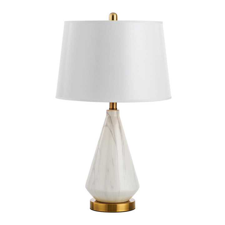 Elegant Marble Base Table Lamp with Gold Accents