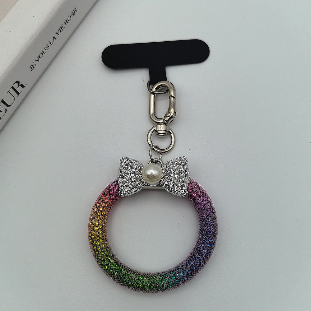 Elegant Rhinestone Bow Keychain Stornfield
