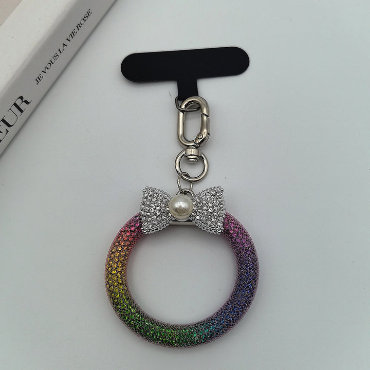 Elegant Rhinestone Bow Keychain Stornfield
