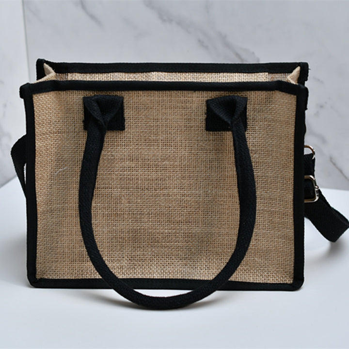 Spacious shopping bag made of sturdy jute with mesh side pockets Stornfield