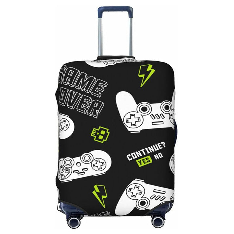 Unisex nan elastic Suitcase Cover with urban Doodle pattern, zipper and all-round protection for 4-wheel trolleys Stornfield