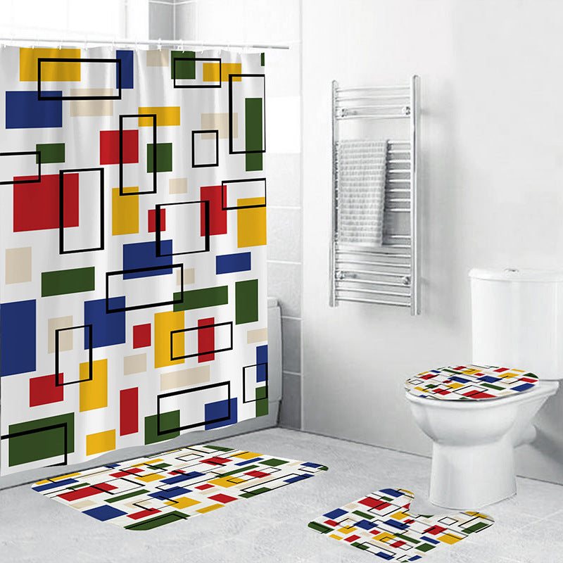 Geometric Pattern Bathroom Accessory Set Stornfield
