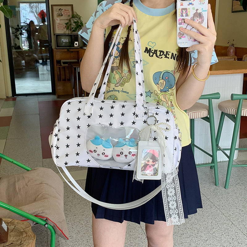 Star-Patterned Multi-Functional Handbag