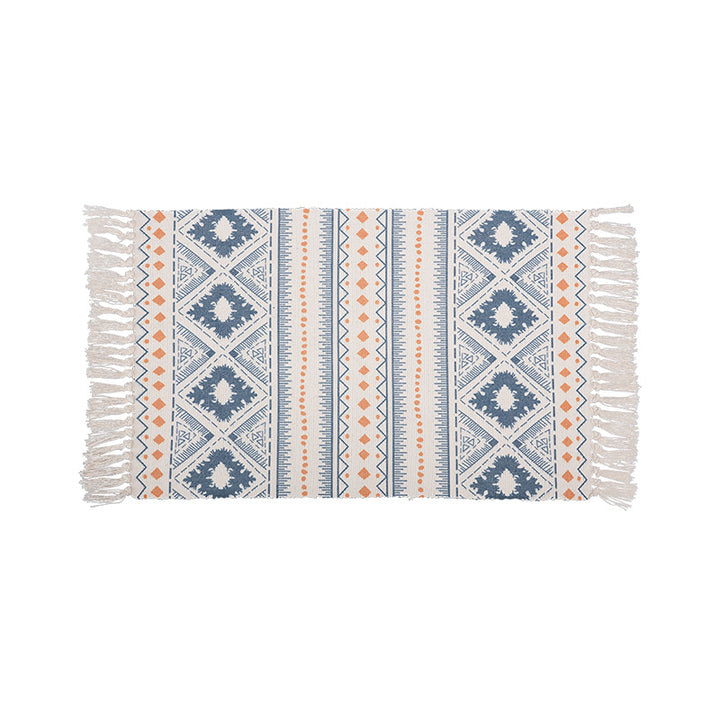 Decorative runner for dining table and console in Boho-Mandala design with fringes Stornfield