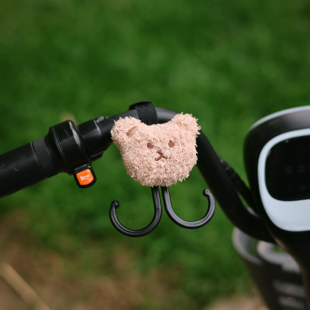 Plush Bear Bag Charm with Elastic Loop Attachment