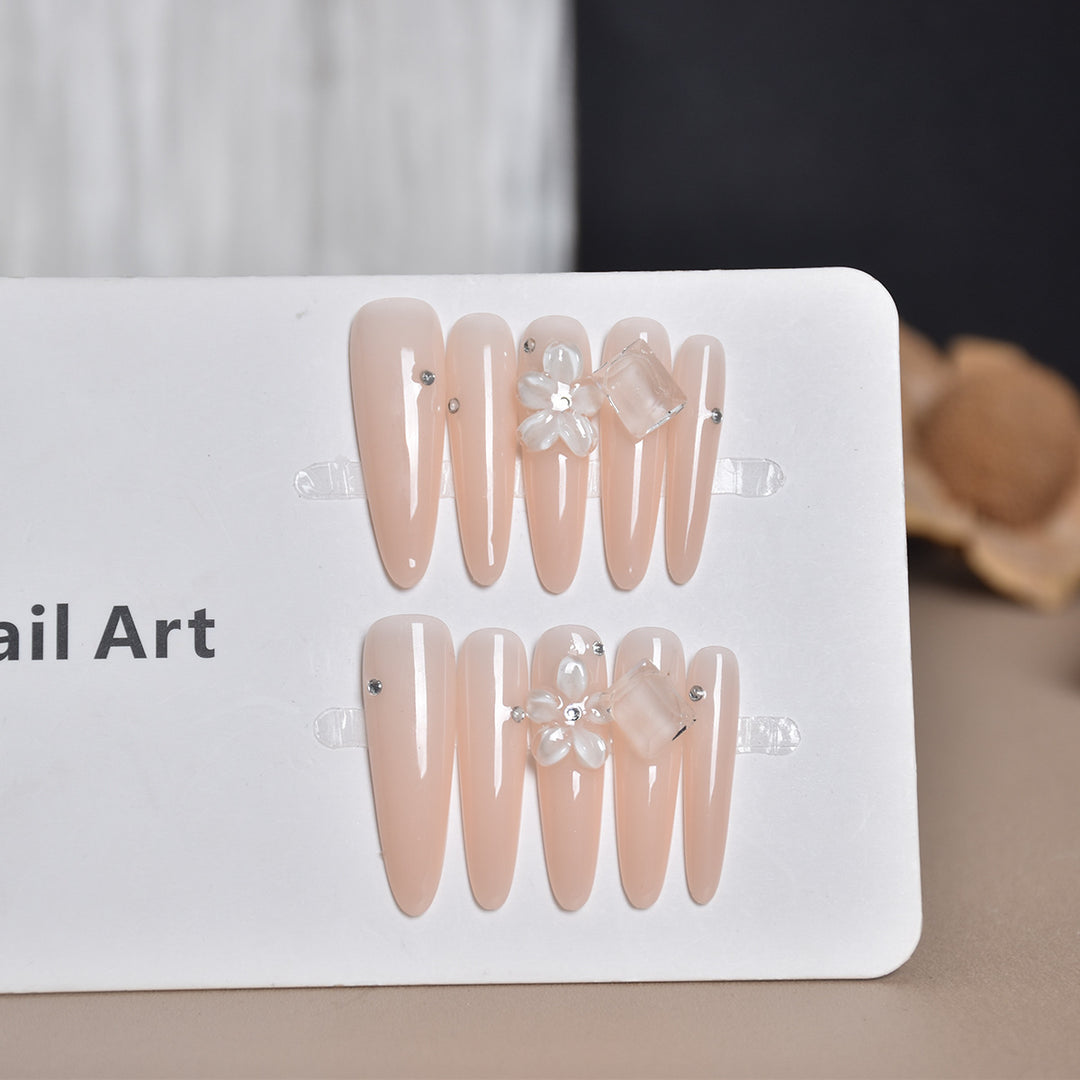 Glamorous Crystal-Studded Stiletto Press-On Nails Stornfield