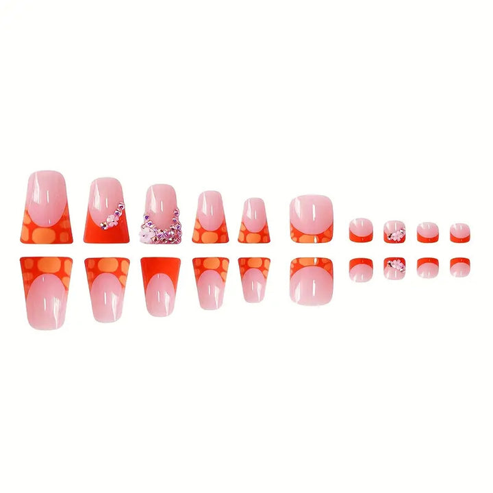 Artistic Floral-Inspired Press-On Nail Set Stornfield