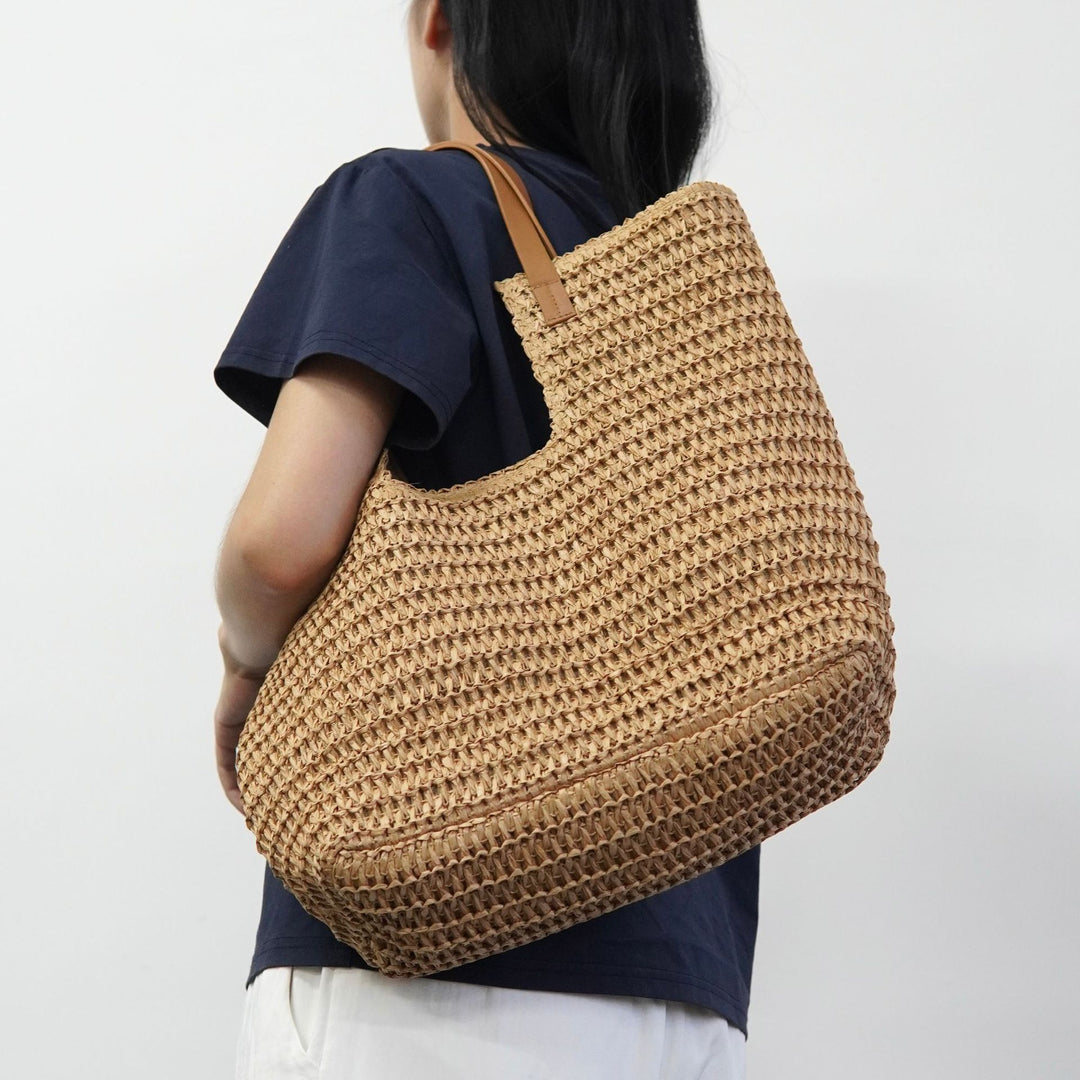 Spacious straw beach bag Stornfield