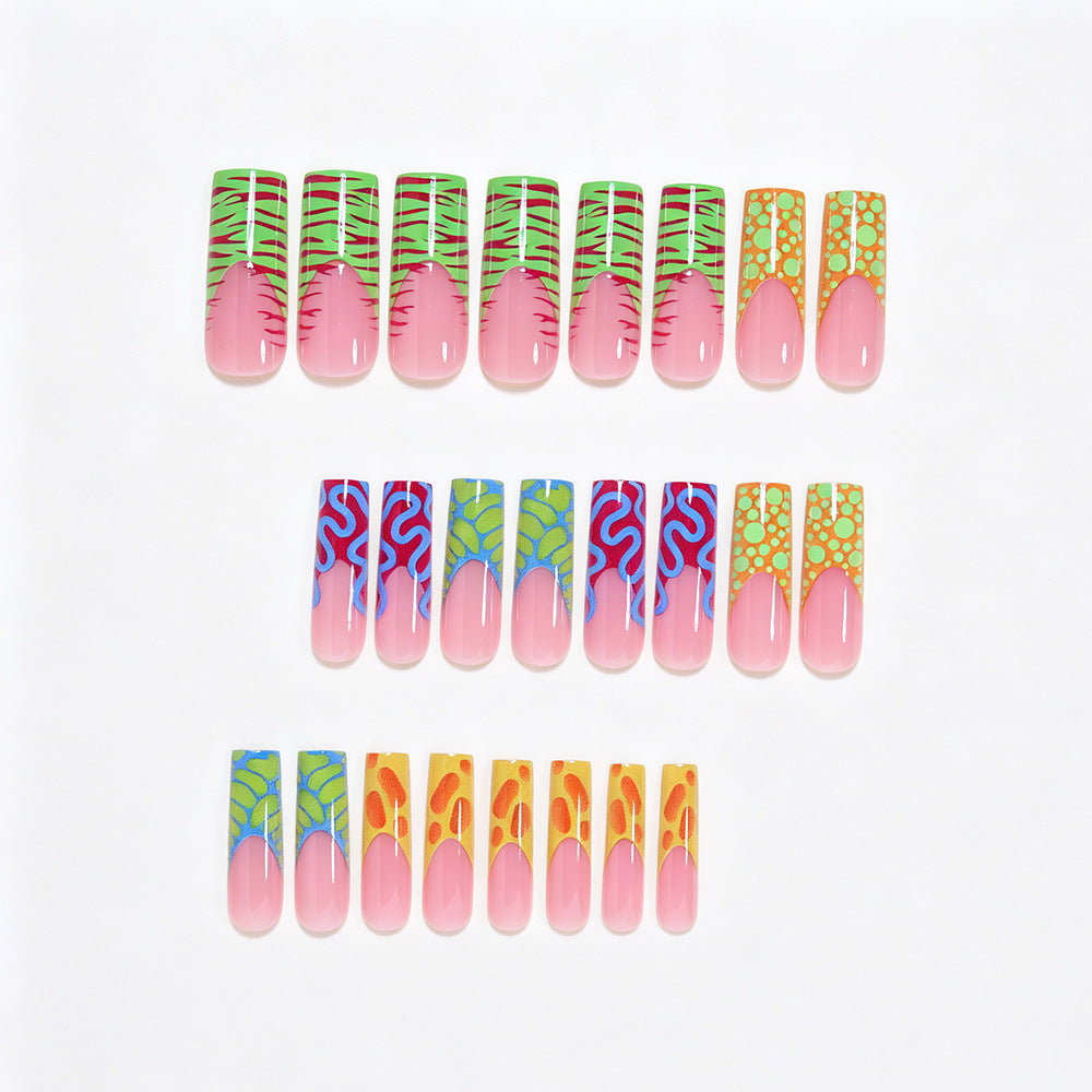 Vibrant Abstract Nail Art Tips Stornfield