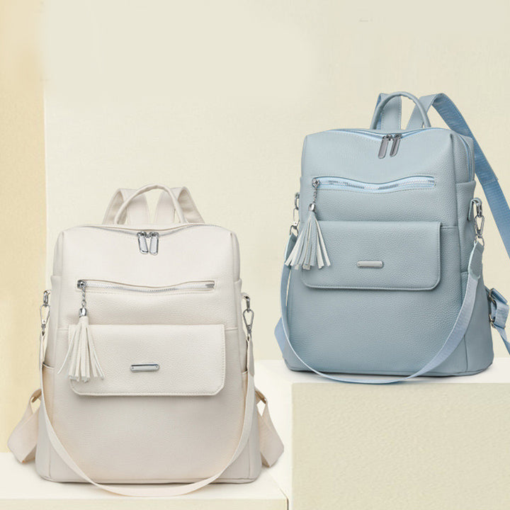 Stylish Multi-Pocket Leather Backpack Stornfield 1788673935