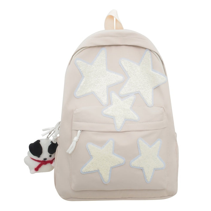 Star-Embroidered Casual Backpack Stornfield