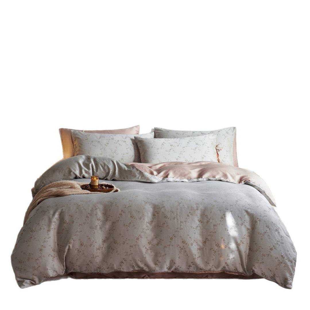 Reversible Satin-Back Jacquard Duvet Cover Set