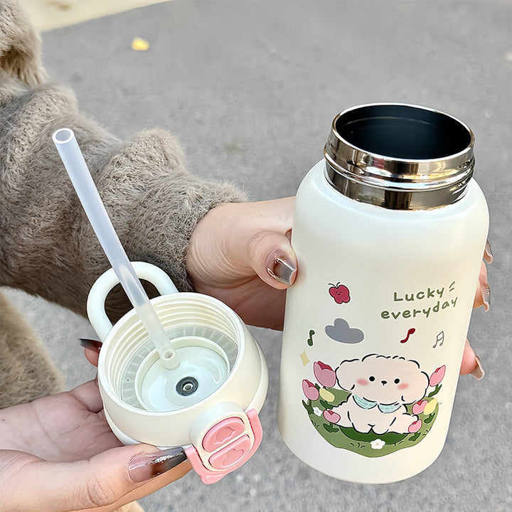 Women's Insulated Drinking Bottle with Cute Animal Design Stornfield