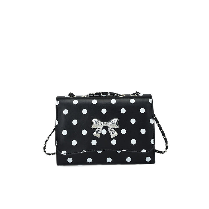 Elegant Polka Dot Crossbody Handbag