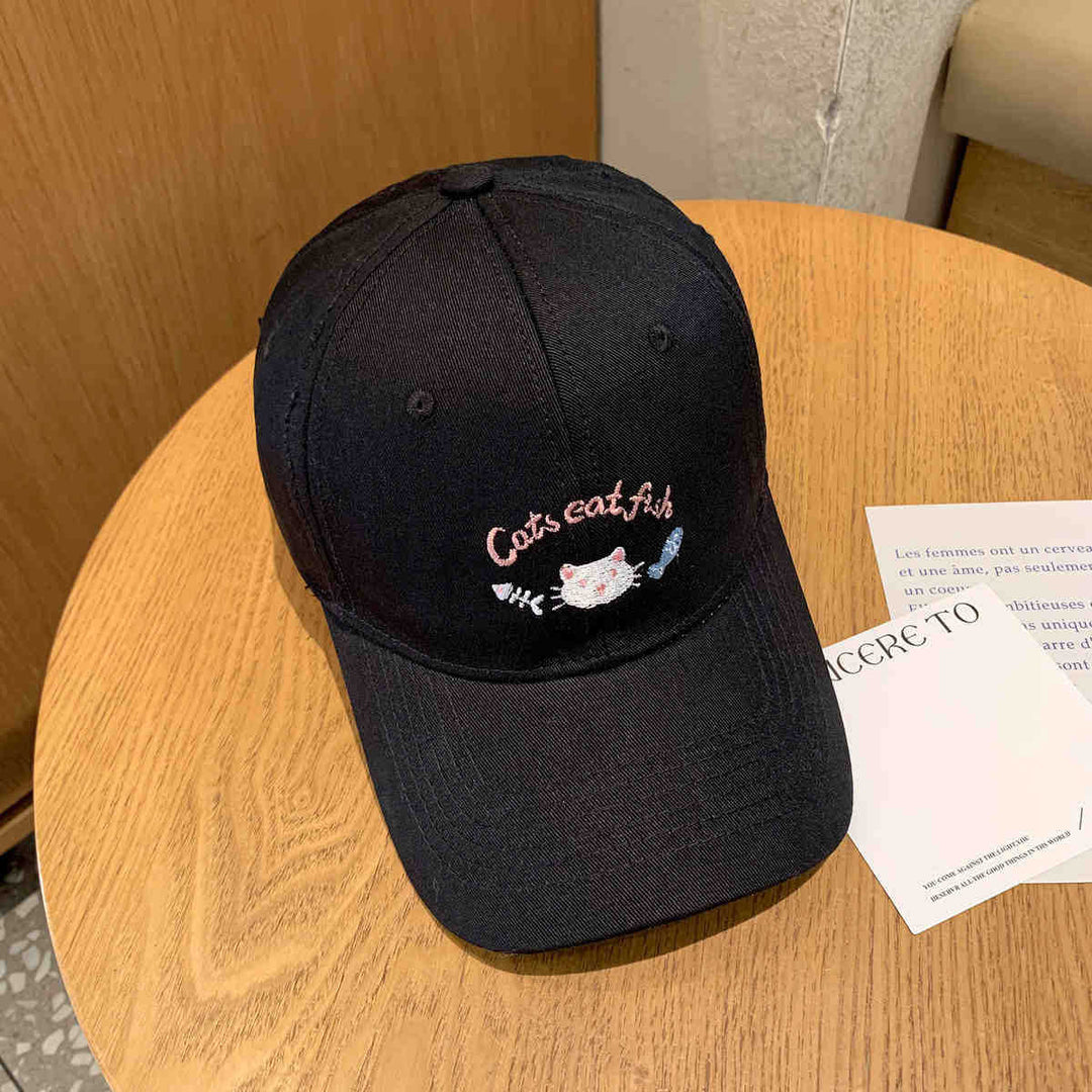 Women's Embroidered Cat-Themed Baseball Cap Stornfield