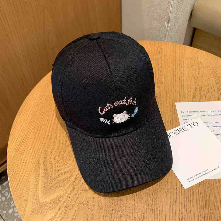 Women's Embroidered Cat-Themed Baseball Cap Stornfield