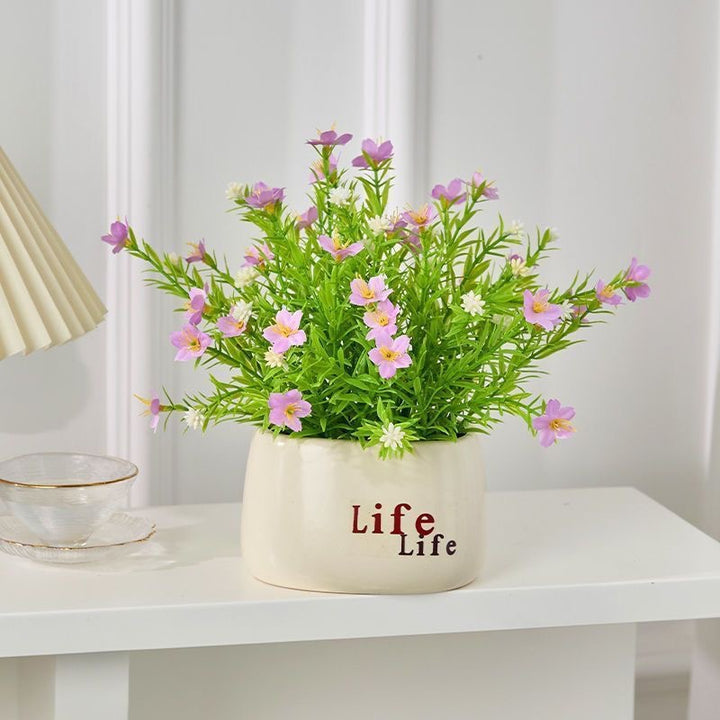Decorative Potted Faux Flower Arrangement