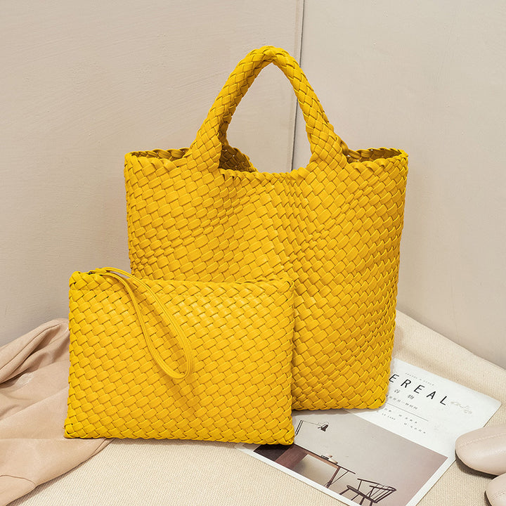 Elegant Braided Handbag with Removable Clutch Stornfield